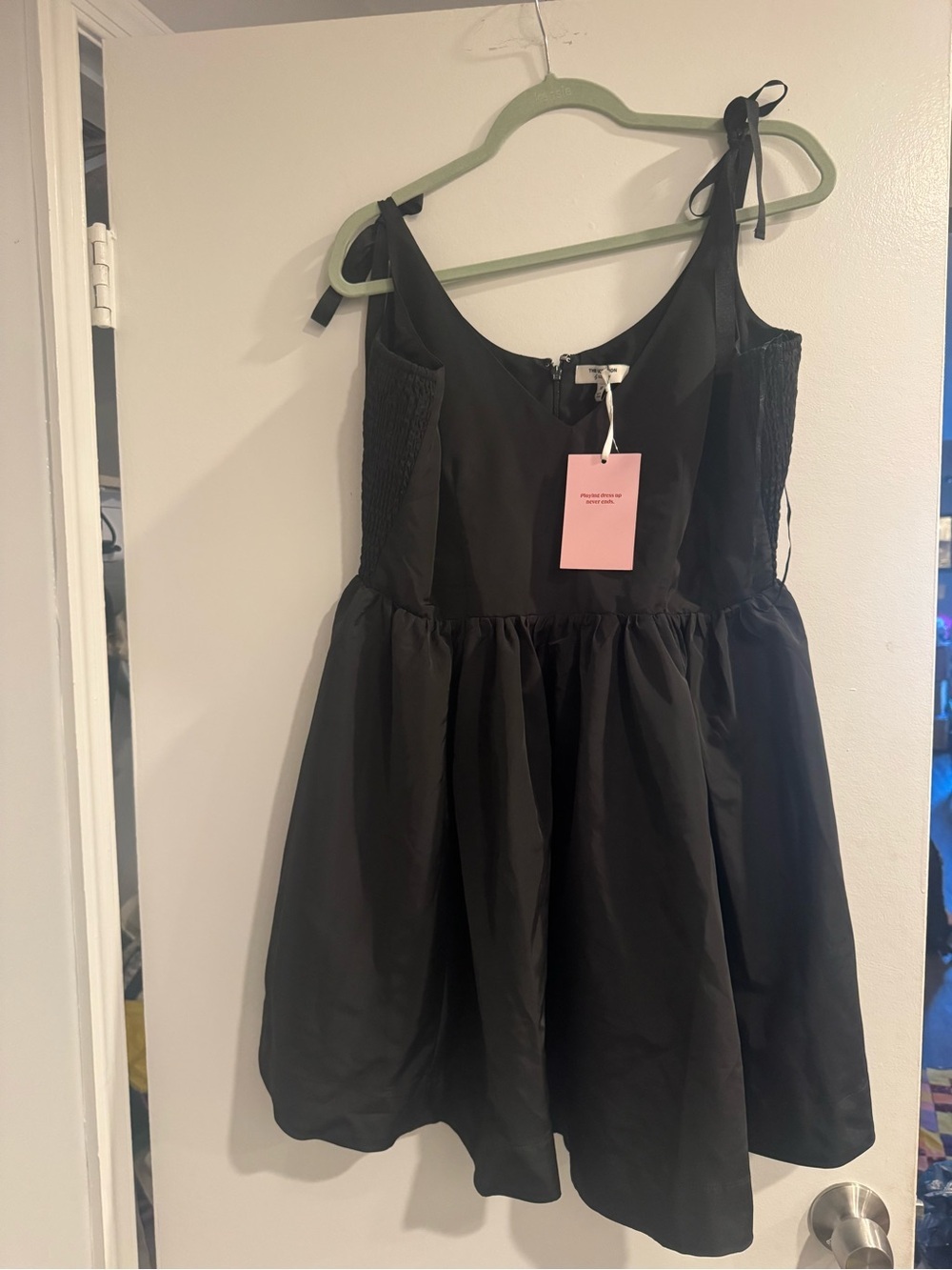 NWT Black Tie-Shoulder Formal Dress Women's Evening Party Dress, XL